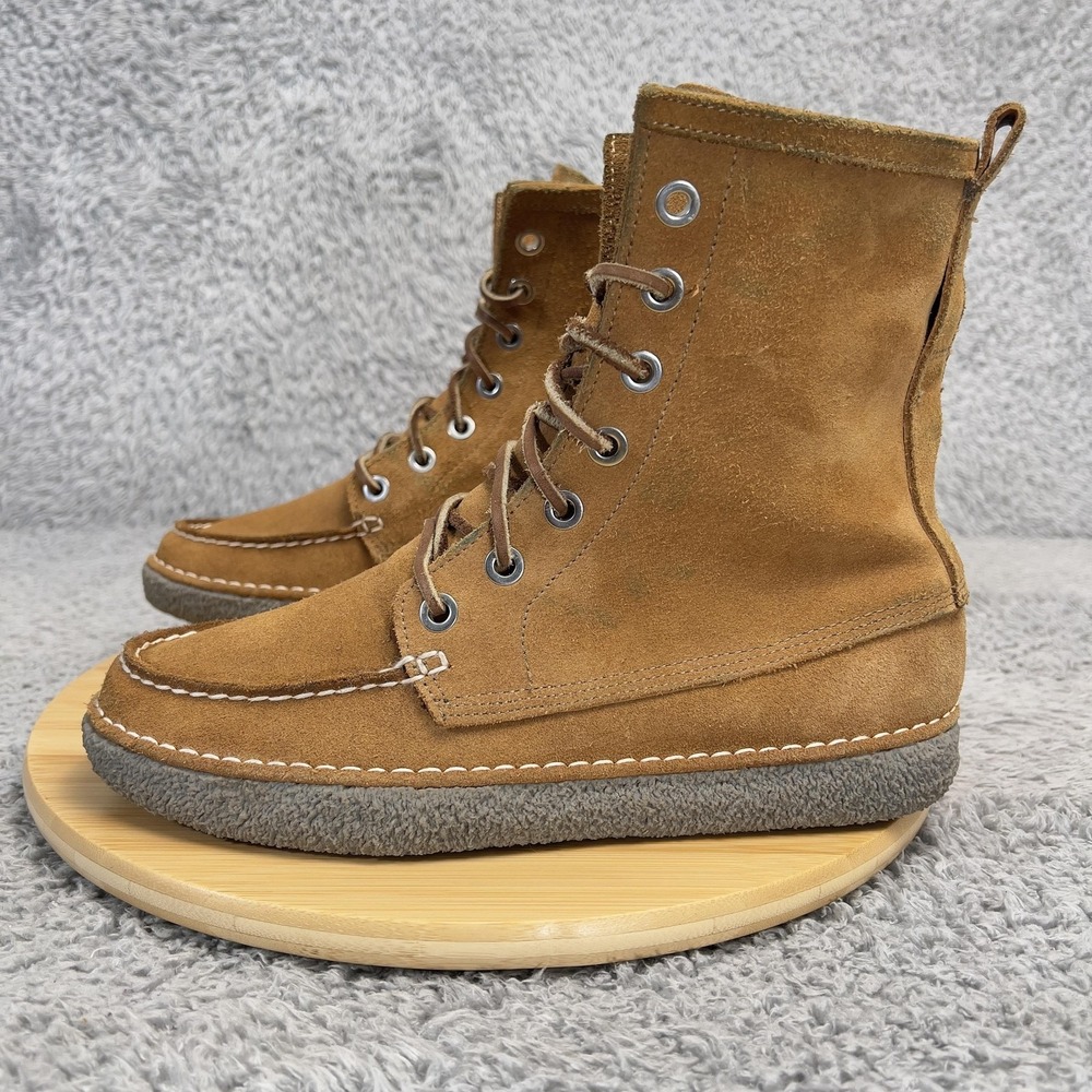 SeaVees Boots Mens 9 Brown Suede 7-Hole Trail Crepe Sole Moc Toe Leather Work